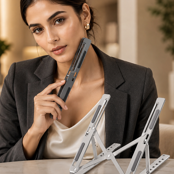 Montavra™ Ergonomic Aluminum Laptop Stand (Fully Foldable)