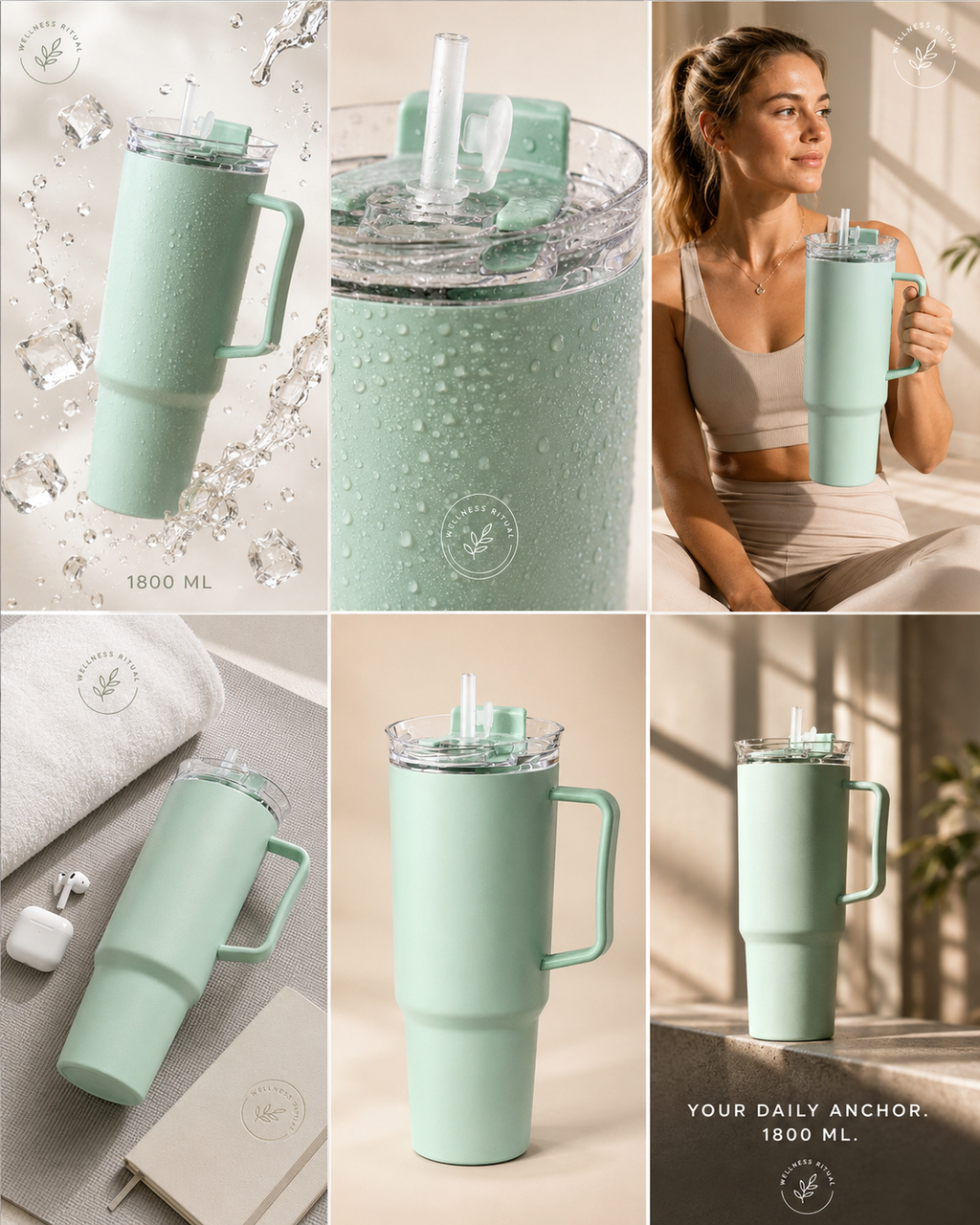 Montavra™ Titan Hydration Tumbler - 1800ML Lightweight Sipper