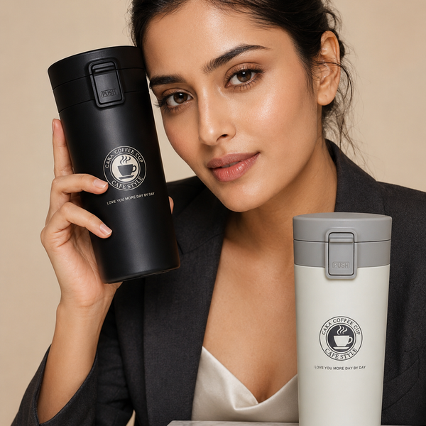 Stainless Steel Tumbler Vacuum Flask Bottle Thermo Tea Stainless Steel Coffee Mug  (380 ml).